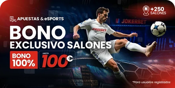 Bono exclusivo para jugar en los Salones de Juego JOKERBET